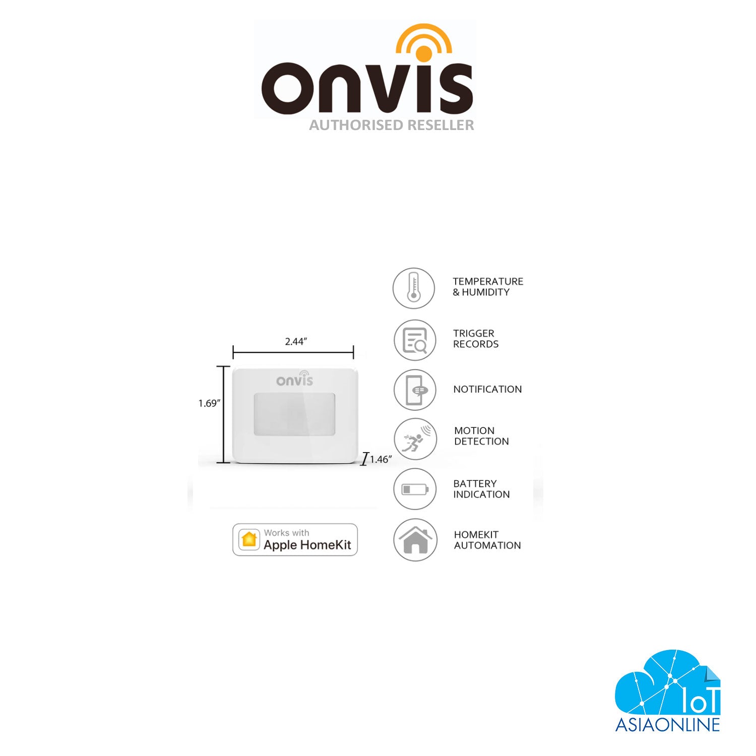 Onvis - Homekit - Smart Motion Sensor Wireless PIR Detector